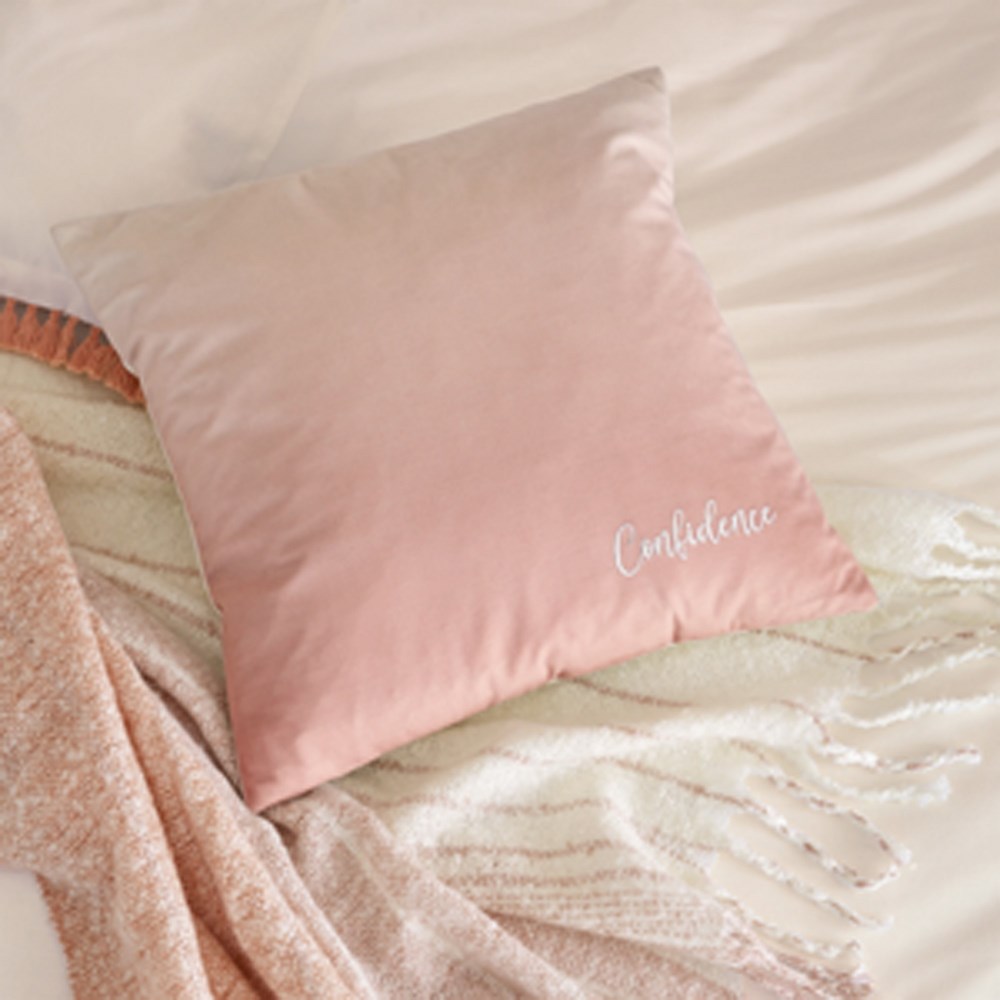 Confidence Ombre Cushion by Katie Piper in Grapefruit Pink